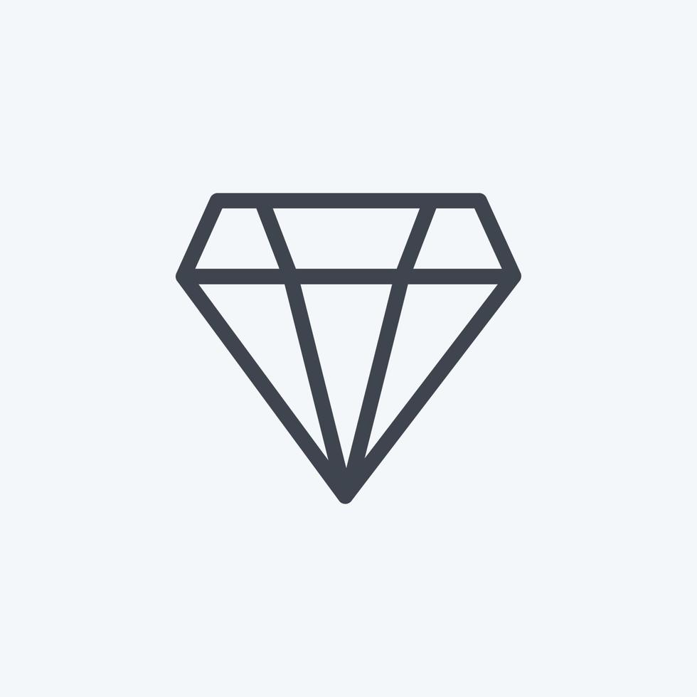 Icon Diamond. suitable for Business symbol. line style. simple design editable. design template vector. simple symbol illustration vector