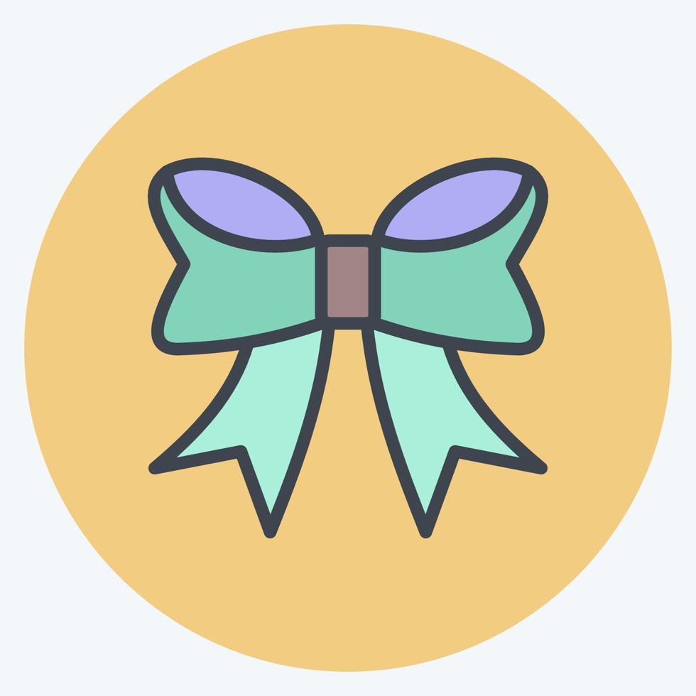 Icon Bowknot. suitable for Business symbol. color mate style. simple design editable. design template vector. simple symbol illustration vector