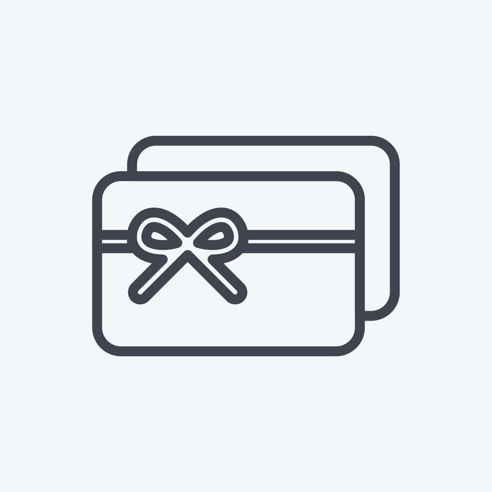 Icon Gift Card. suitable for Business symbol. line style. simple design editable. design template vector. simple symbol illustration vector