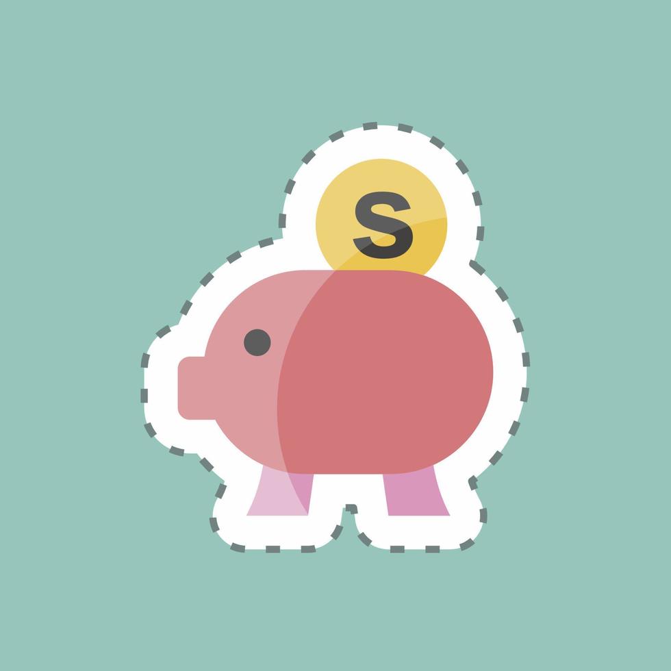 Sticker line cut Money Back. suitable for Business symbol. simple design editable. design template vector. simple symbol illustration vector