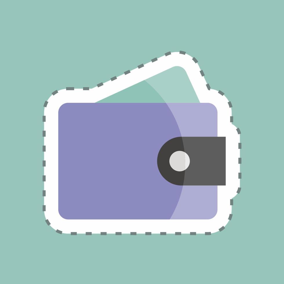 Sticker line cut Payment. suitable for Business symbol. simple design editable. design template vector. simple symbol illustration vector