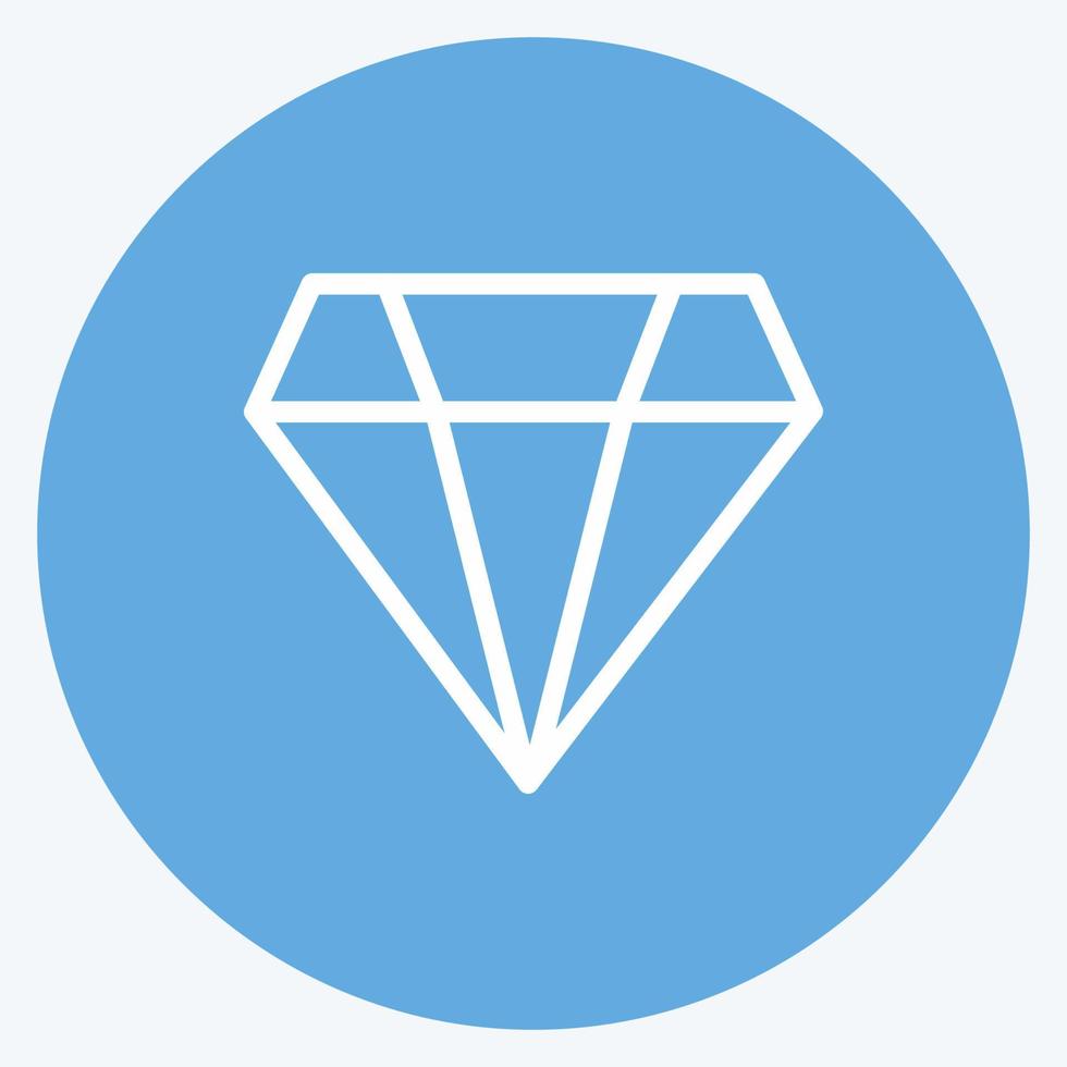 Icon Diamond. suitable for Business symbol. blue eyes style. simple design editable. design template vector. simple symbol illustration vector