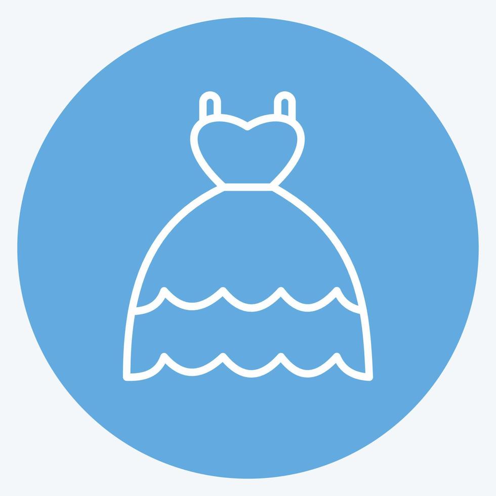 Icon Dress. suitable for Business symbol. blue eyes style. simple design editable. design template vector. simple symbol illustration vector