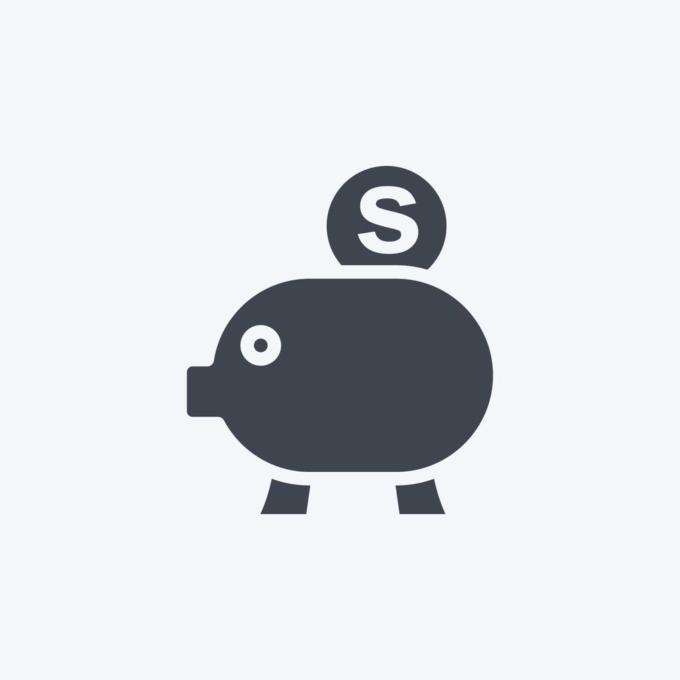 Icon Money Back. suitable for Business symbol. glyph style. simple design editable. design template vector. simple symbol illustration vector