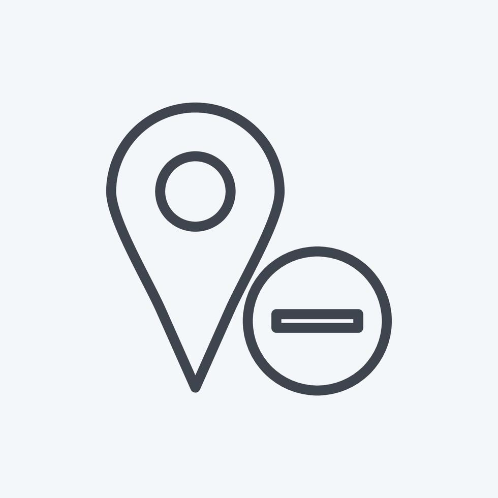 Icon Delete Location. suitable for User Interface symbol vector