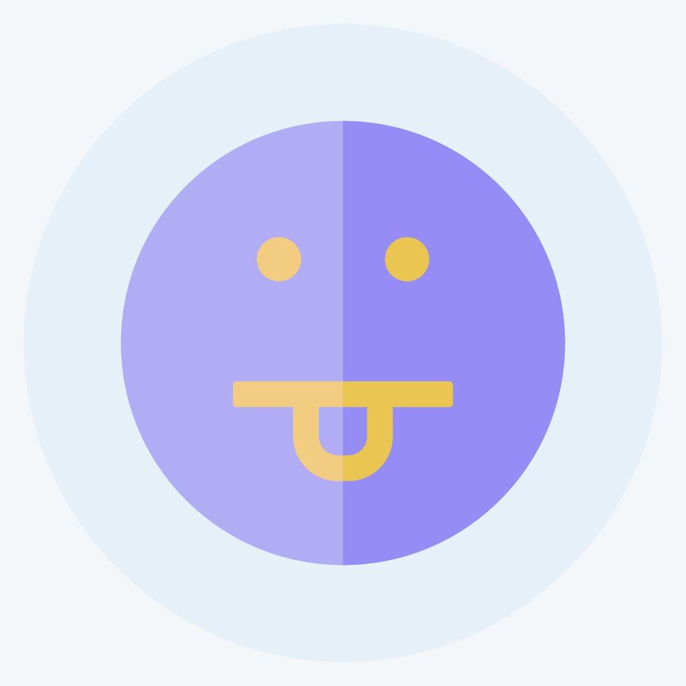 Icon Emoticon Tongue. suitable for Emoticon symbol. vector