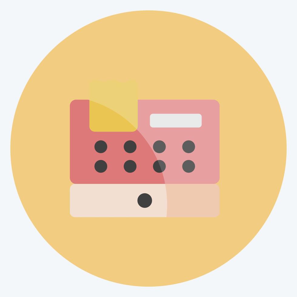 Icon Cash Register. suitable for Business symbol. flat style. simple design editable. design template vector. simple symbol illustration vector