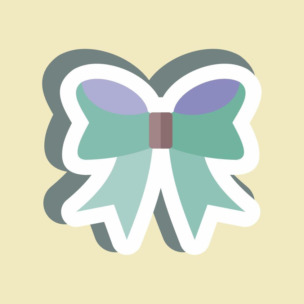 Sticker Bowknot. suitable for Business symbol. simple design editable. design template vector. simple symbol illustration vector