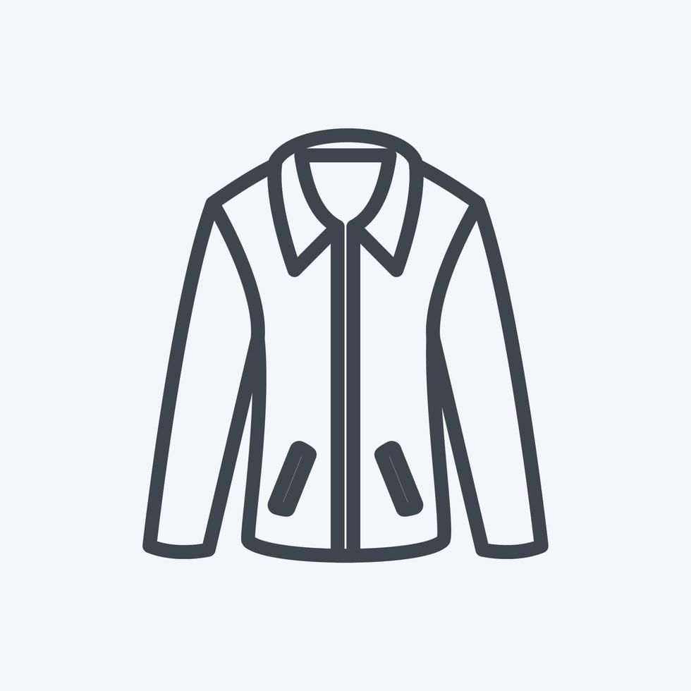 chaqueta de icono. adecuado para el símbolo de accesorios masculinos. vector