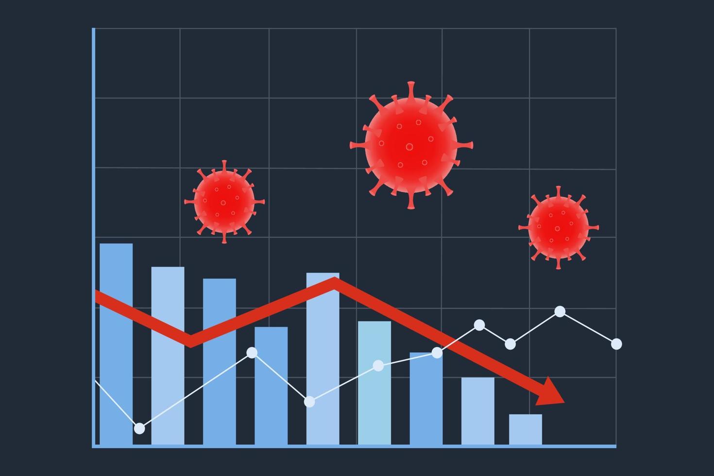 Economic crisis diagram vector