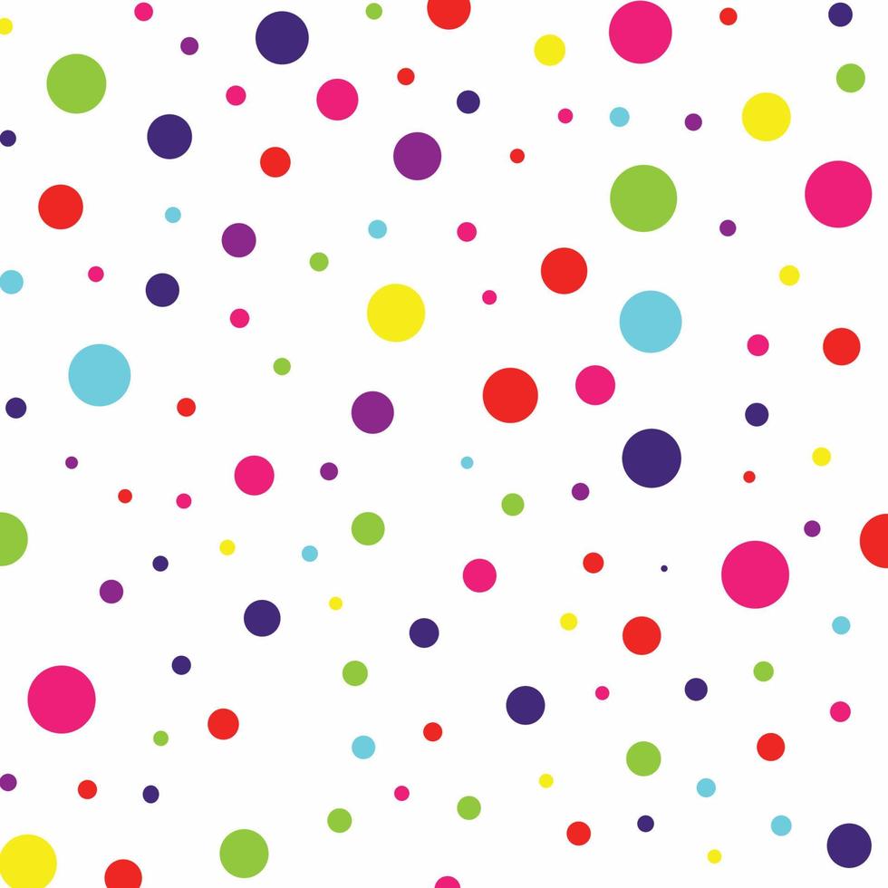 polka dot background with colorful circles vector