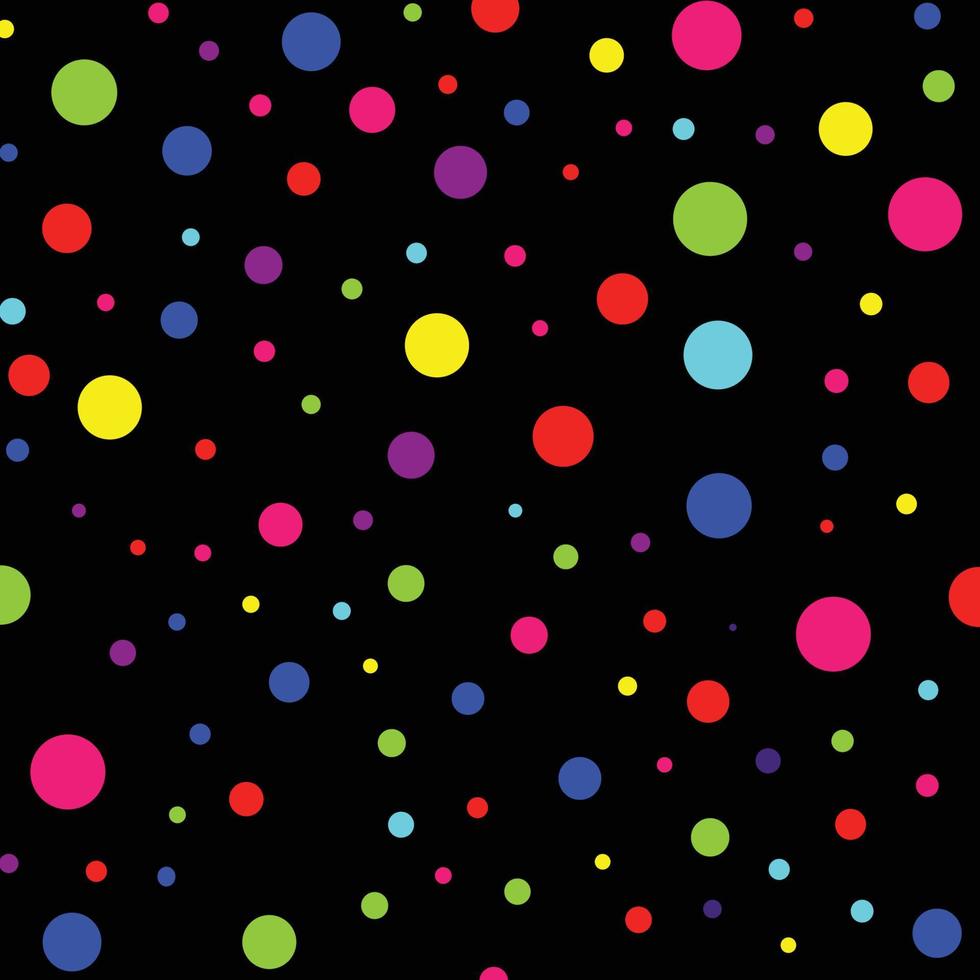 pattern with colorful circles polka dot vector