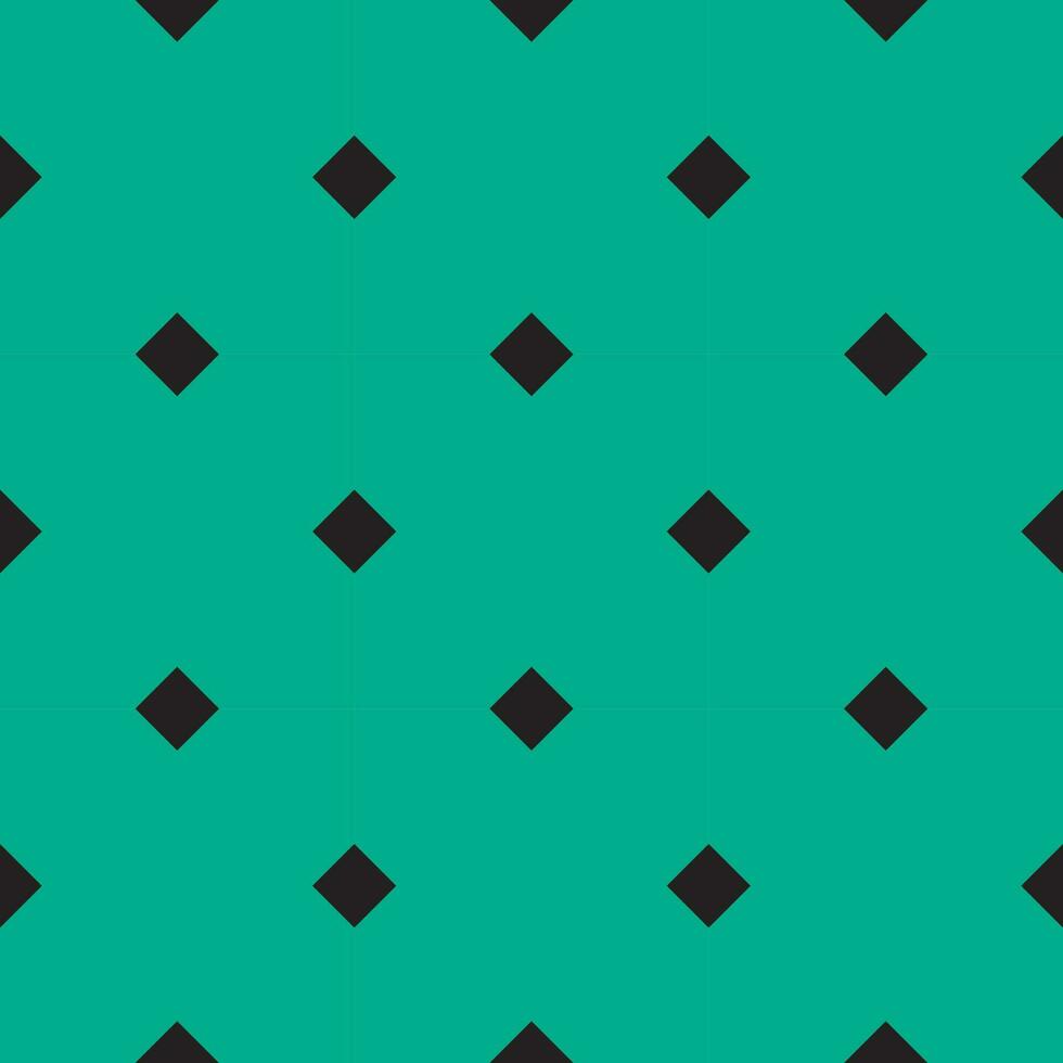 Seamless background with small black square pattern on green background. vector