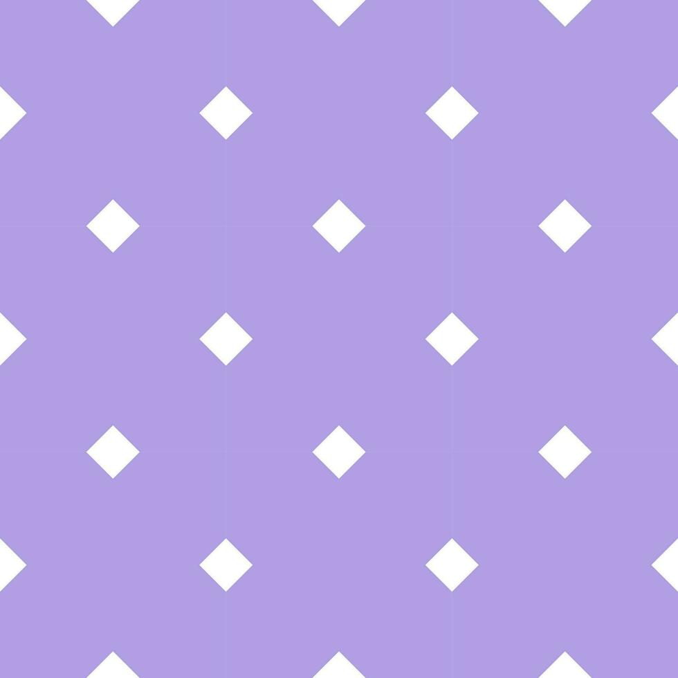 Seamless background with small white squares pattern on purple background. vector