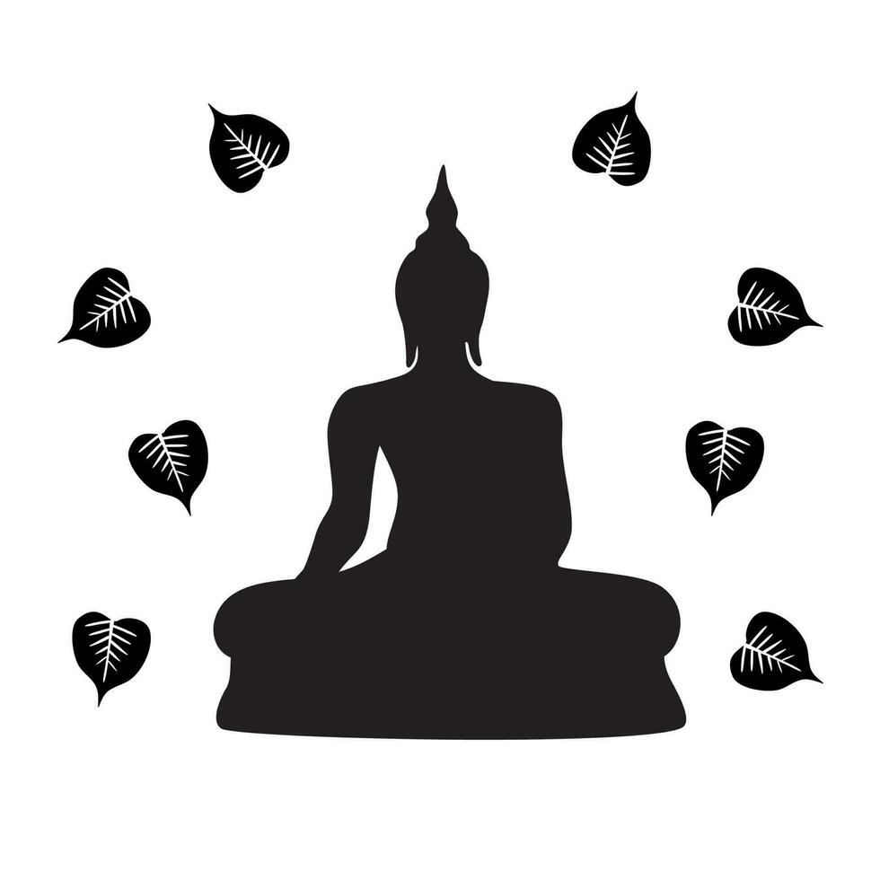 vector buddha buddhism  black shadows