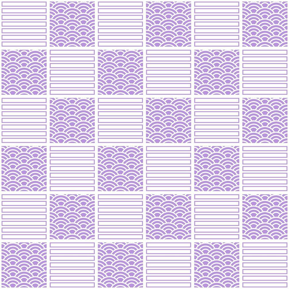 purple japanese style wave pattern seamless background vector