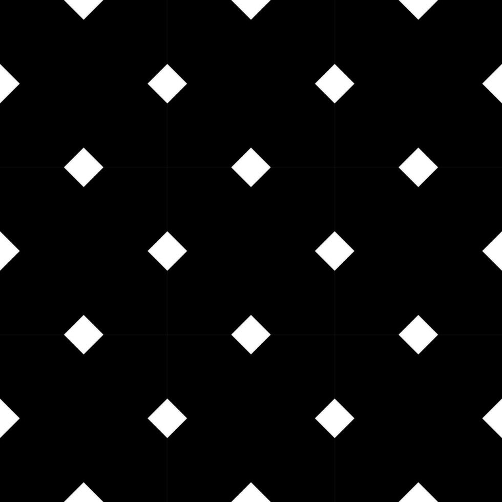 Seamless background with small white squares pattern on black. vector