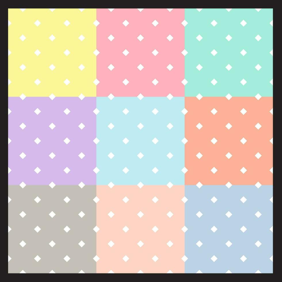 Multicolored Small Squares Seamless Pattern Seamless Background Bundle vector