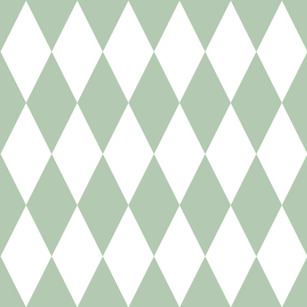 fondo transparente de patrón geométrico de rombo blanco verde claro vector