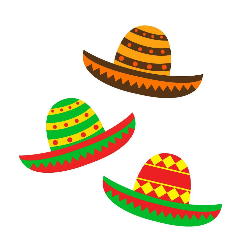 Cinco de Mayo vector hat celebrates the anniversary of Mexico's victory over the empire.