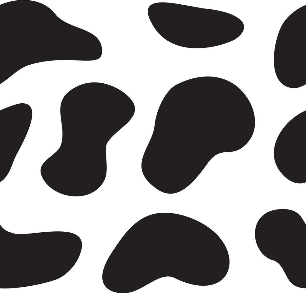 black cow pattern seamless background vector