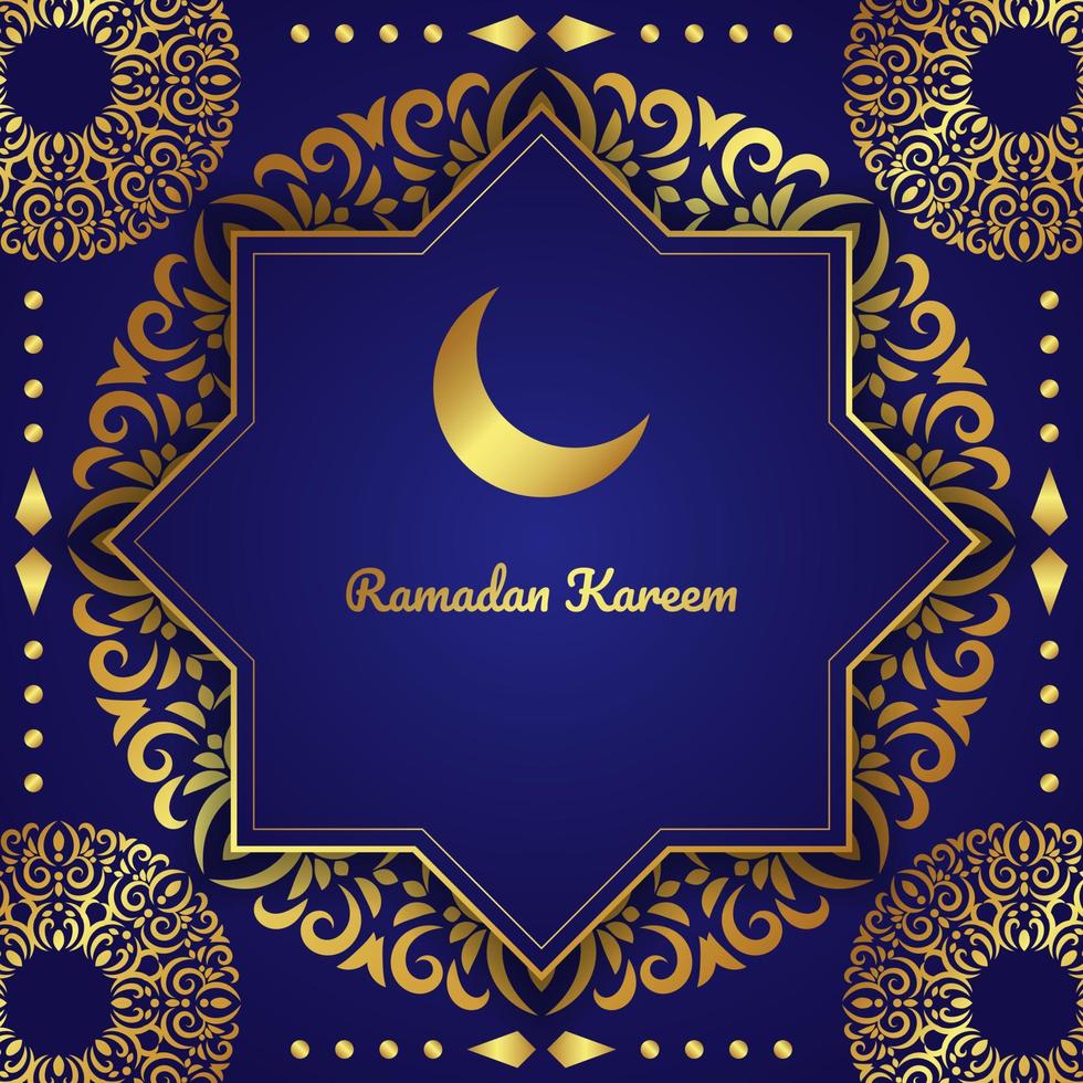 Ramadan kareem crescent moon religious islamic background. -  Vector. vector