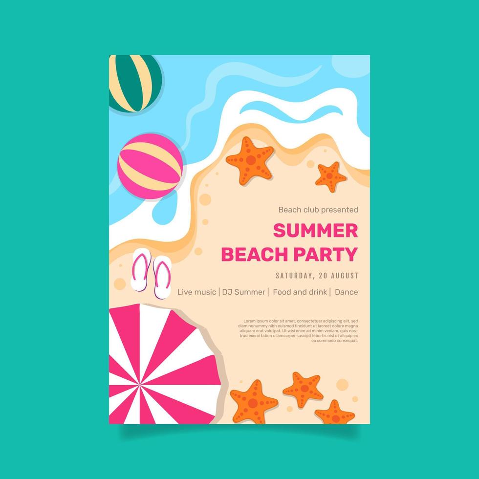 Summer party poster template. - Vector. vector