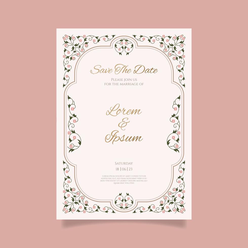 Hand drawn wedding invitation. - Vector. vector