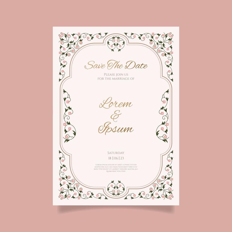 Hand drawn wedding invitation. - Vector. vector