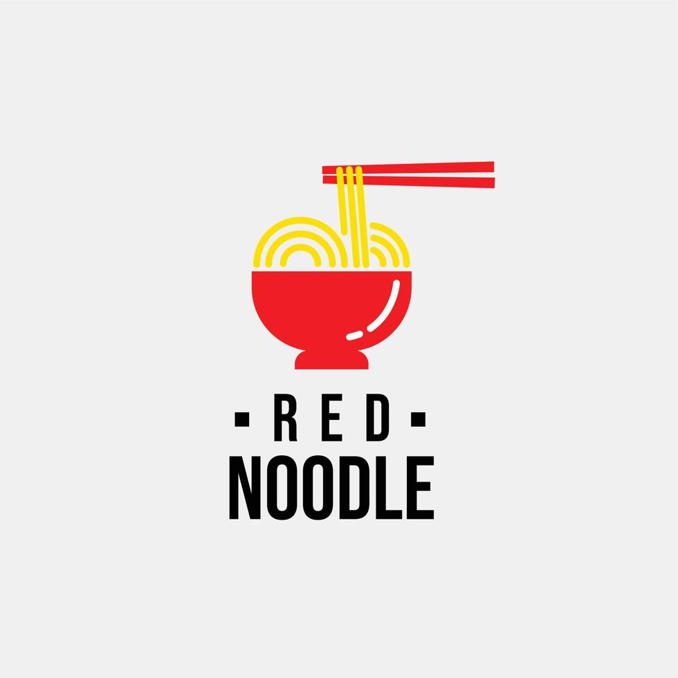 logotipo de la marca de fideos vector