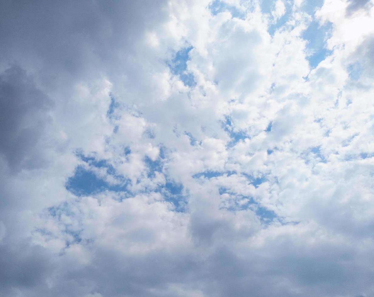 blue sky clouds background. Copy space. Selective focus. photo