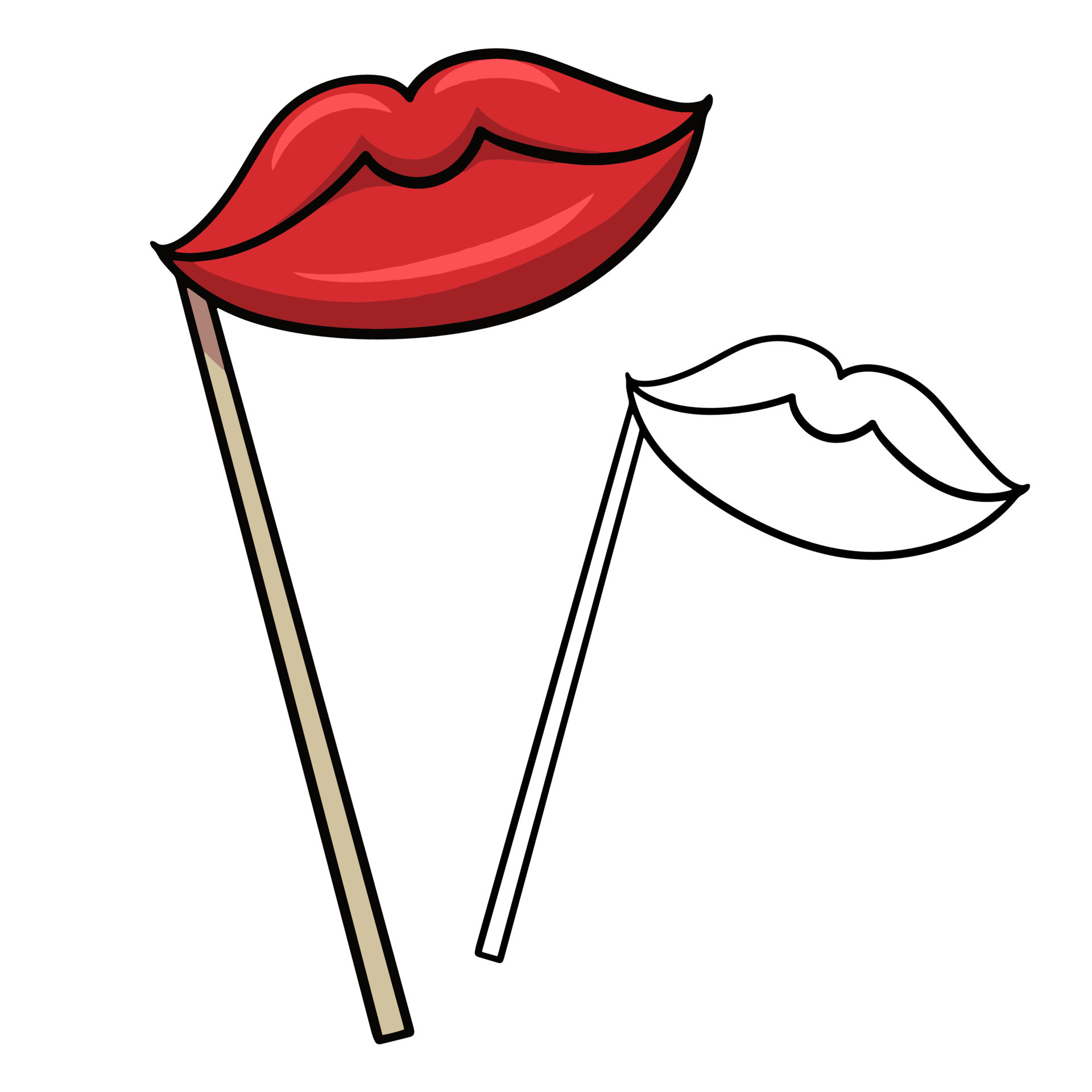 10,580 Red Lips Line Art Images, Stock Photos & Vectors | Shutterstock