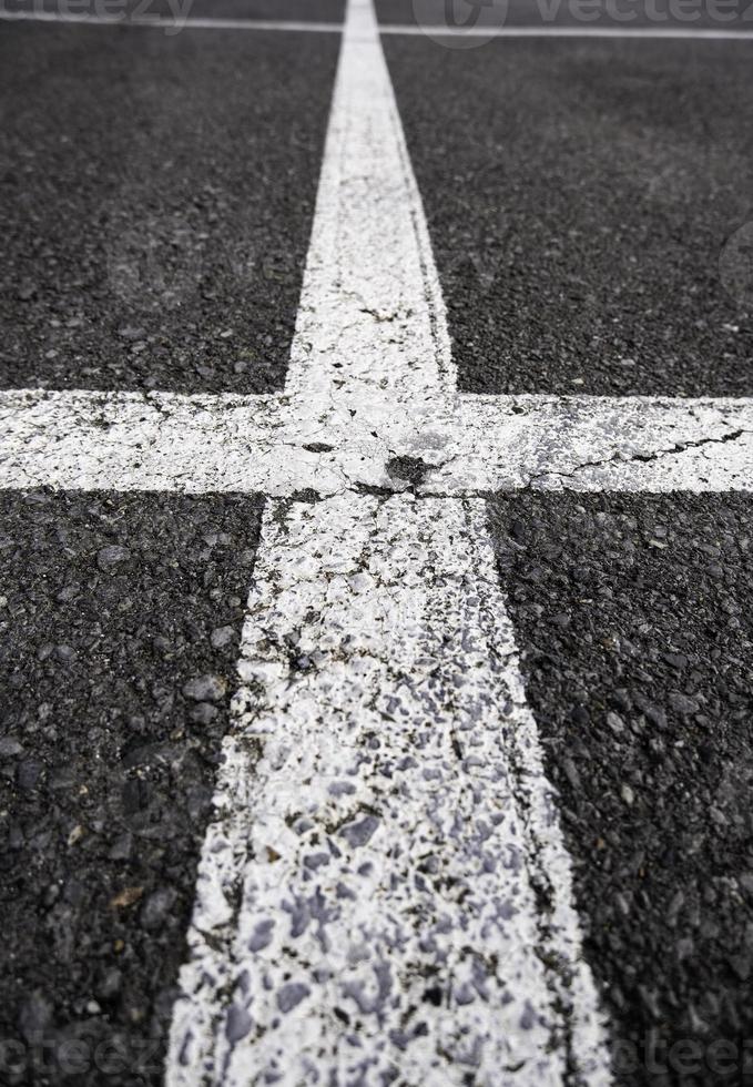 Parking lines on the asphalt photo