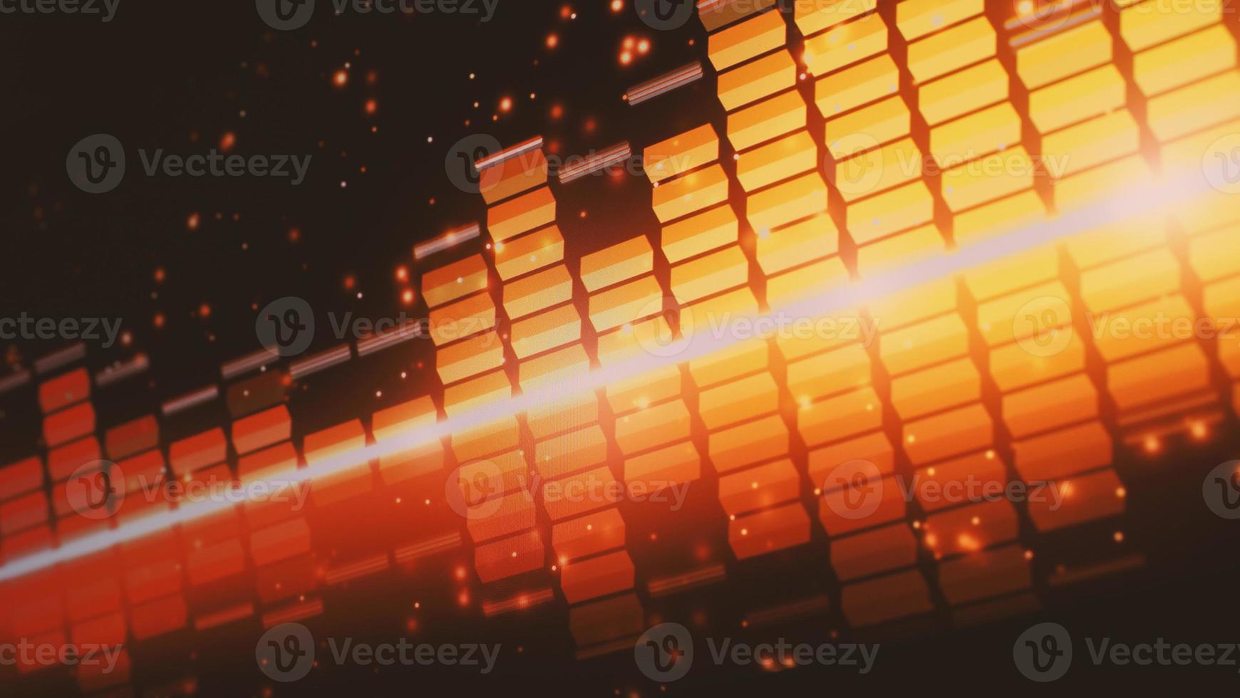 Sound equalizer. Wave pattern of music sounds element on monitor screen. photo