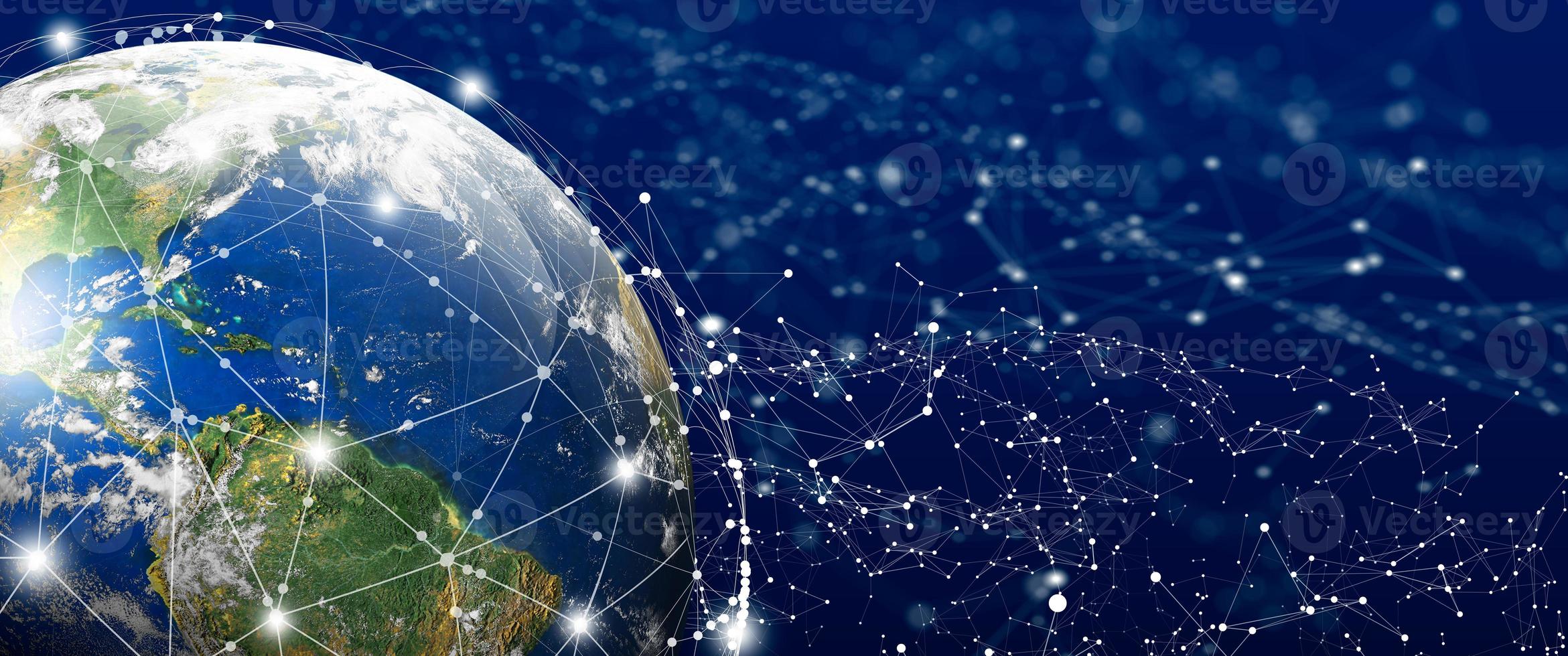 Global Business and Network connection concept. Elements furnished by NASA. photo