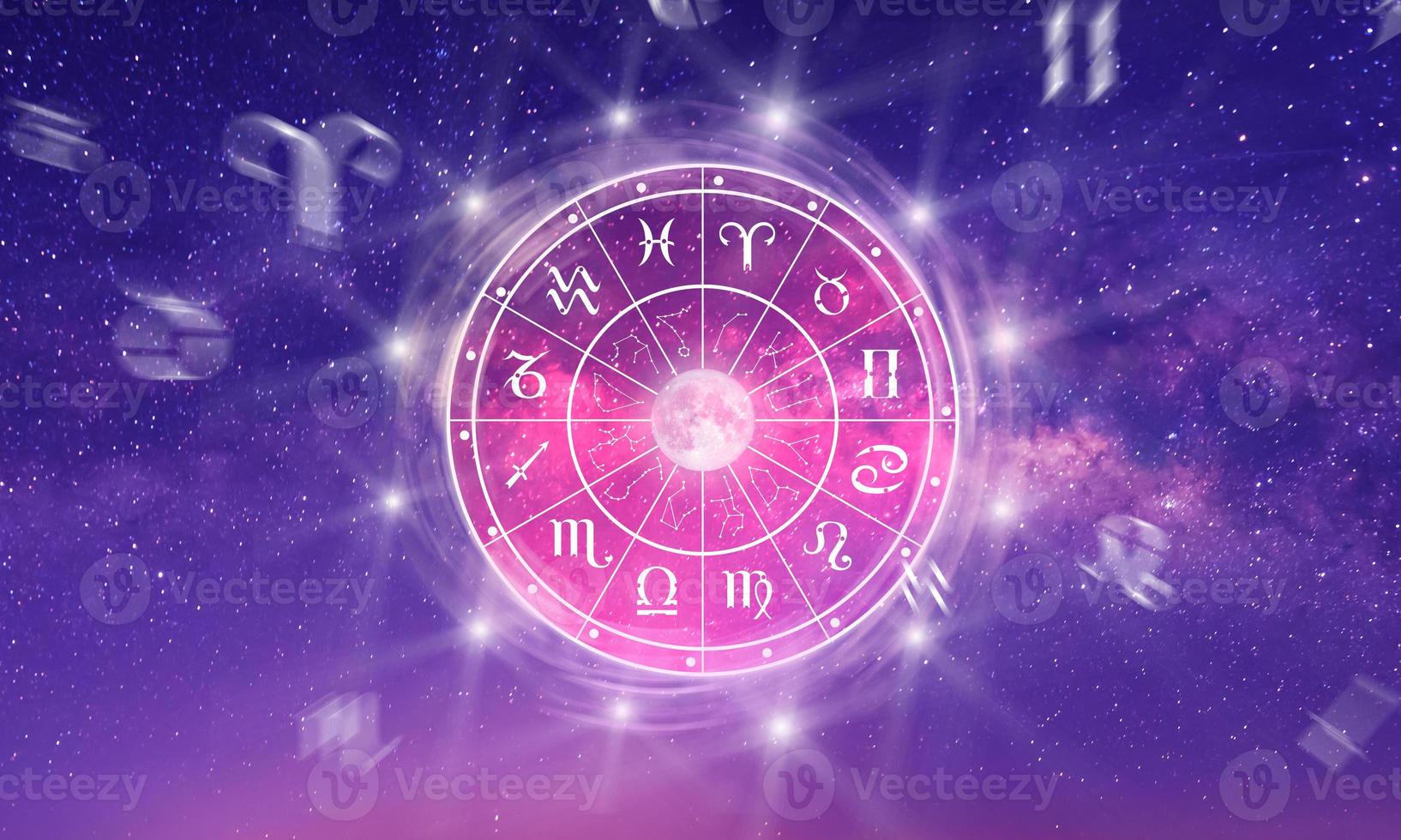 Zodiac wheel. Astrology concept. photo