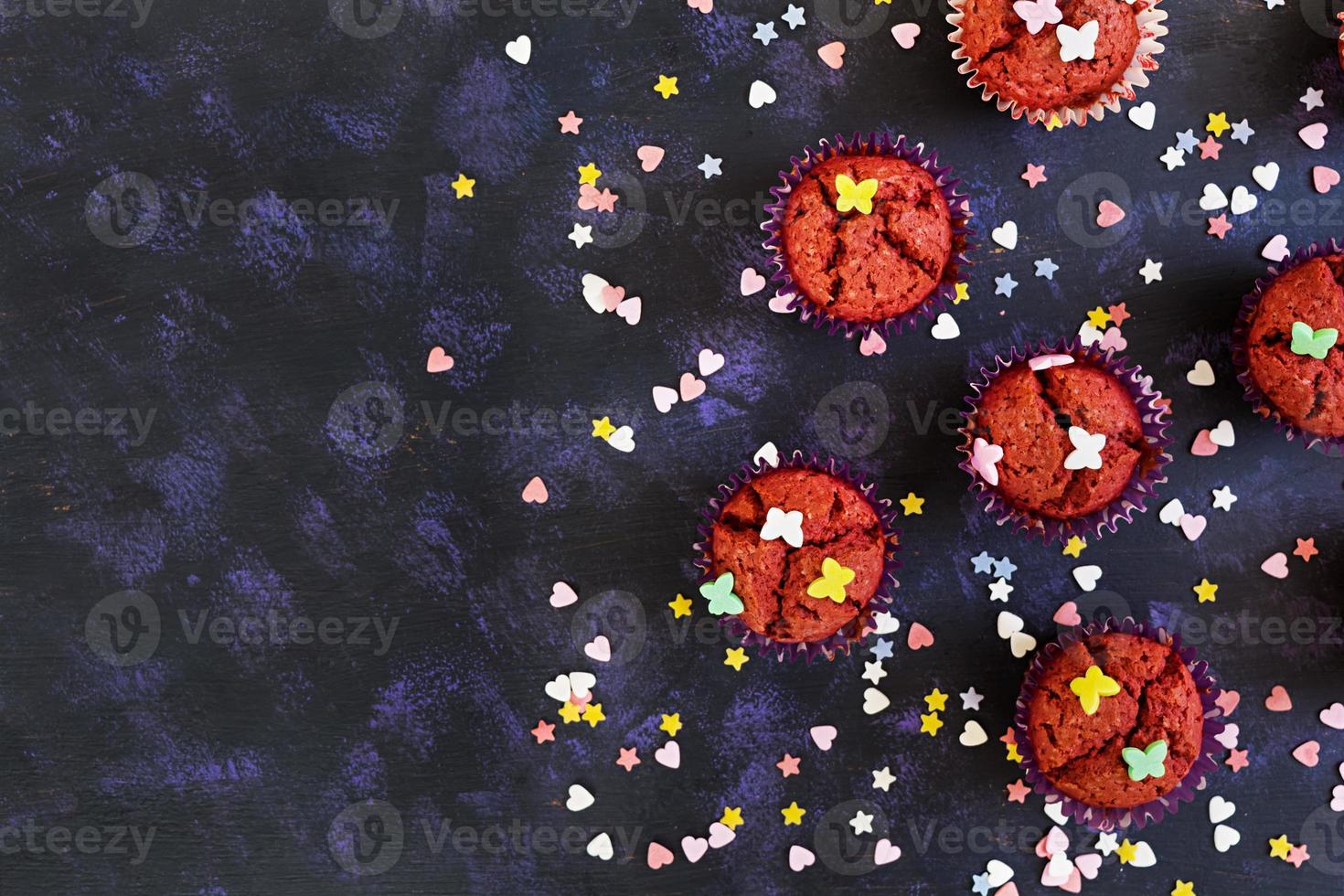 Chocolate muffins on dark background 7517977 Stock Photo at Vecteezy