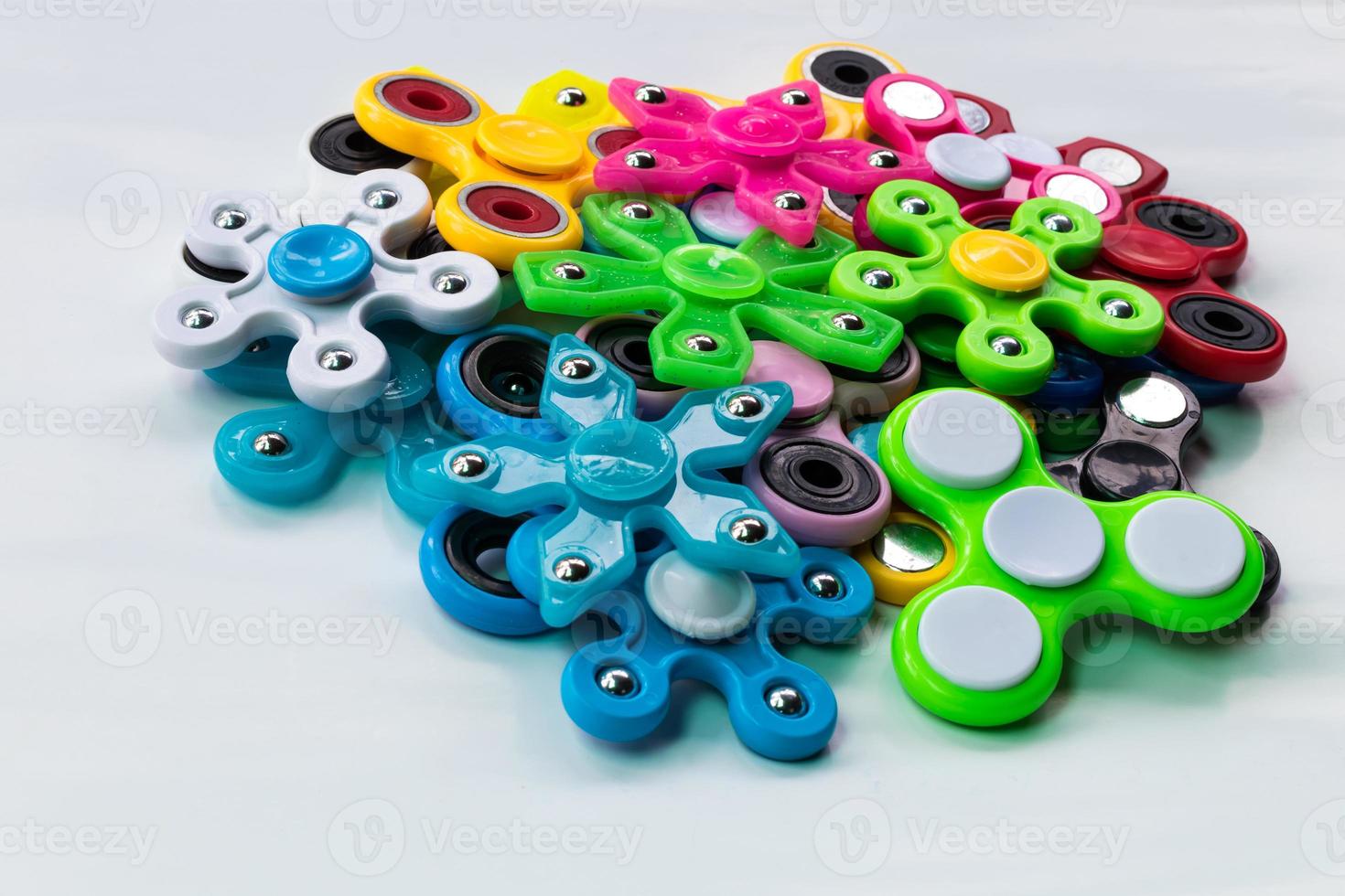 Hands spinner variety of colors. photo