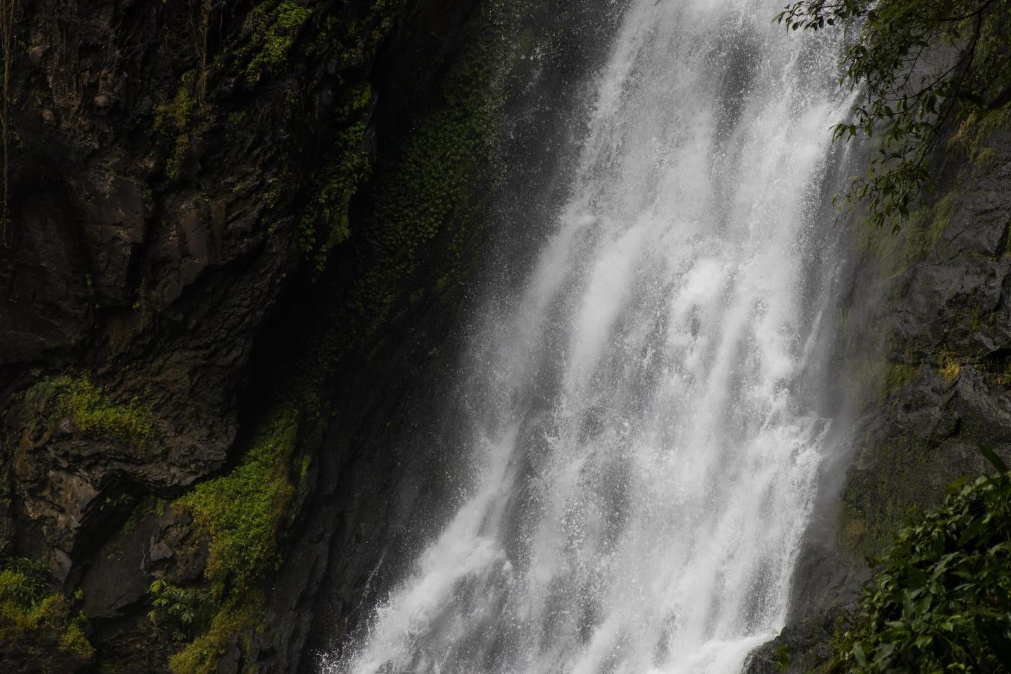Close waterfall rocks. photo