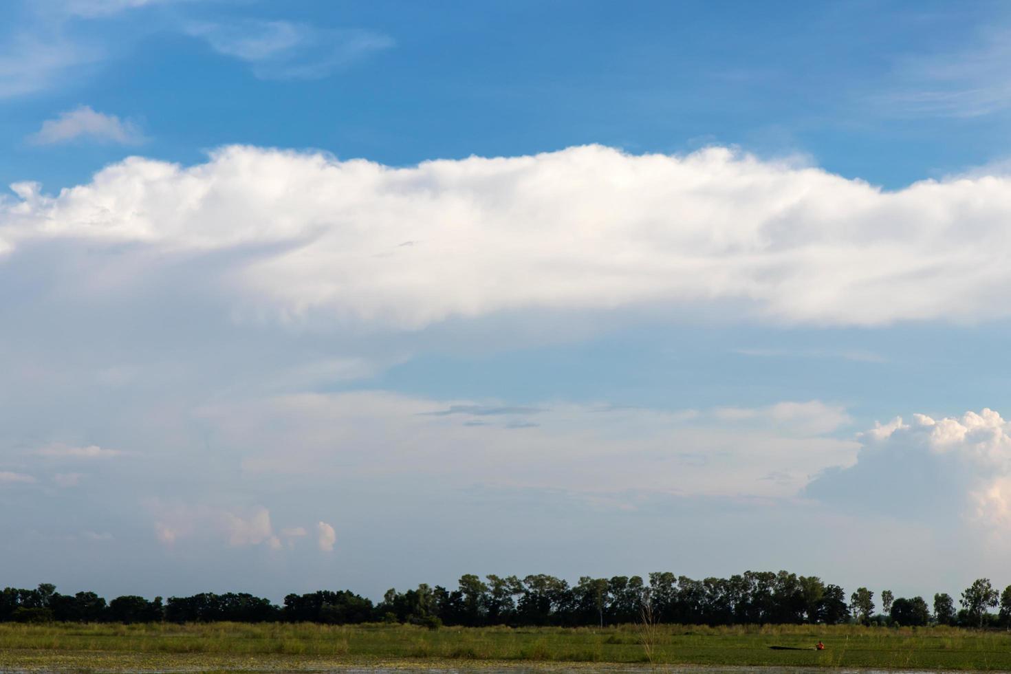 Cloudy skies Paddy Flood. photo