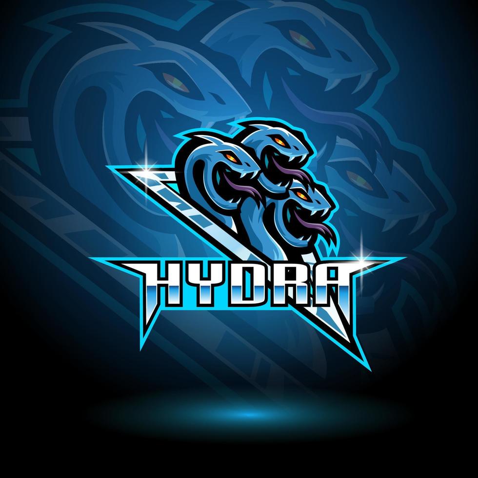 Hydra esport mascot logo design vector