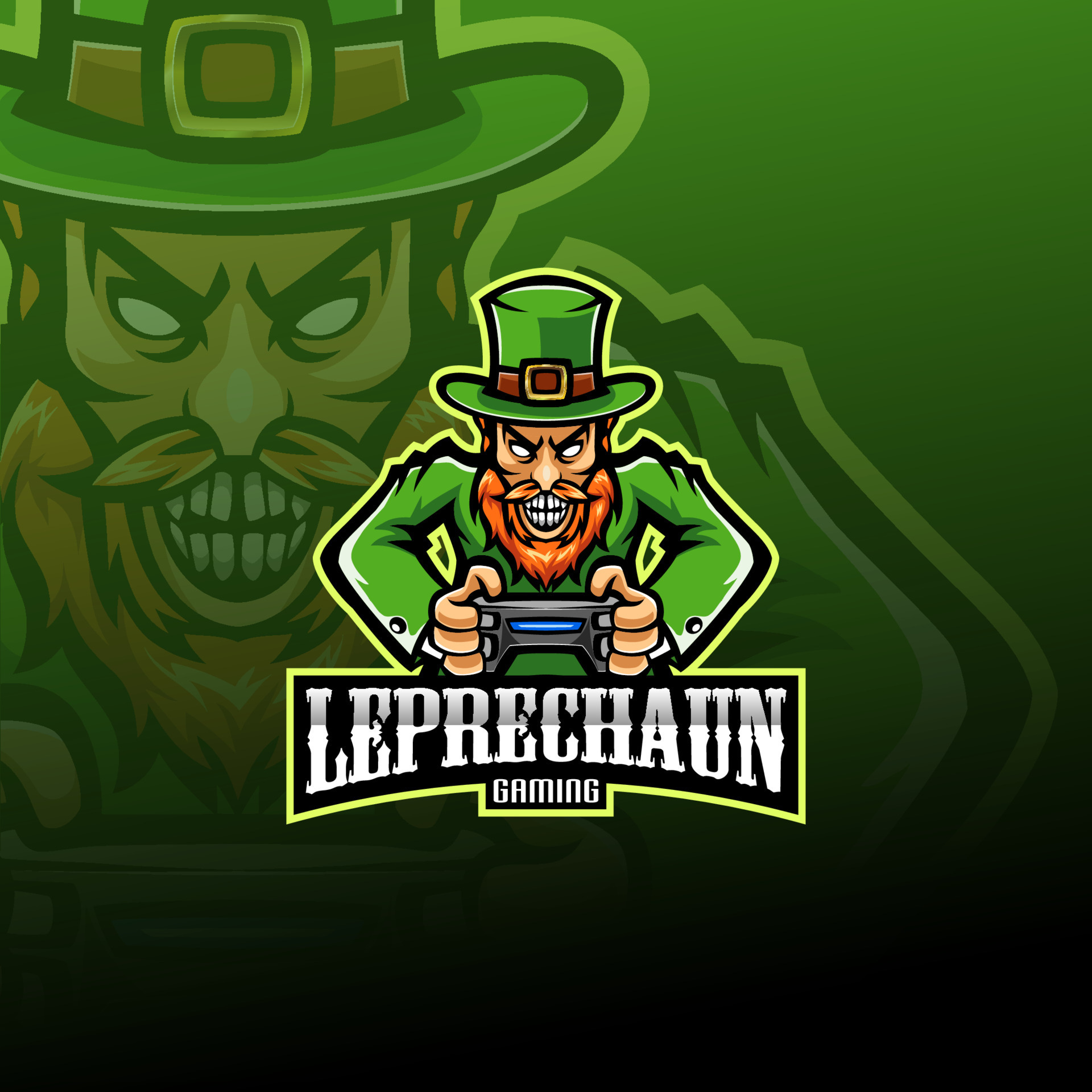 Leprechaun esport mascot logo design 7518343 Vector Art at Vecteezy