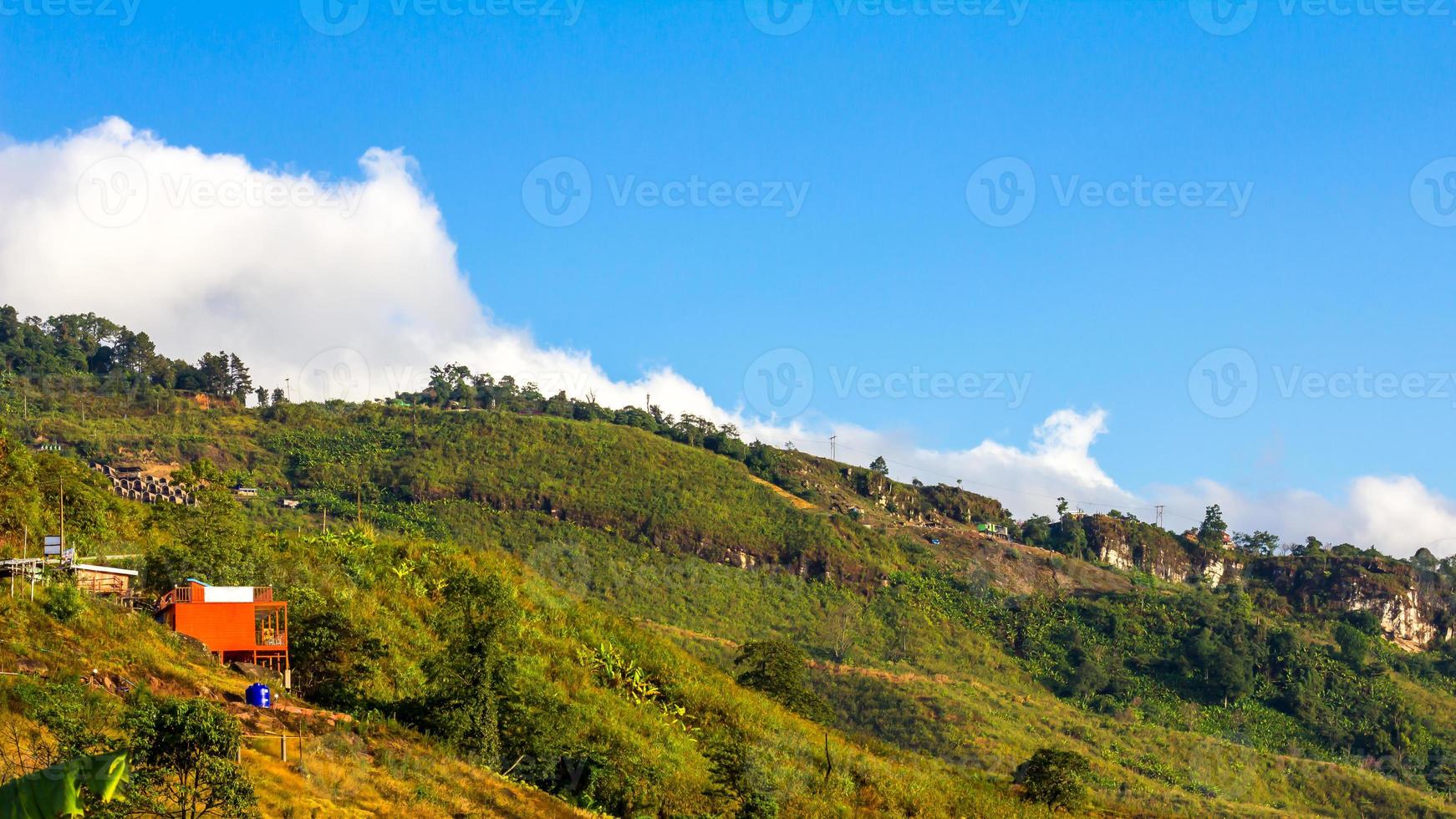 Hillside resort sky. photo