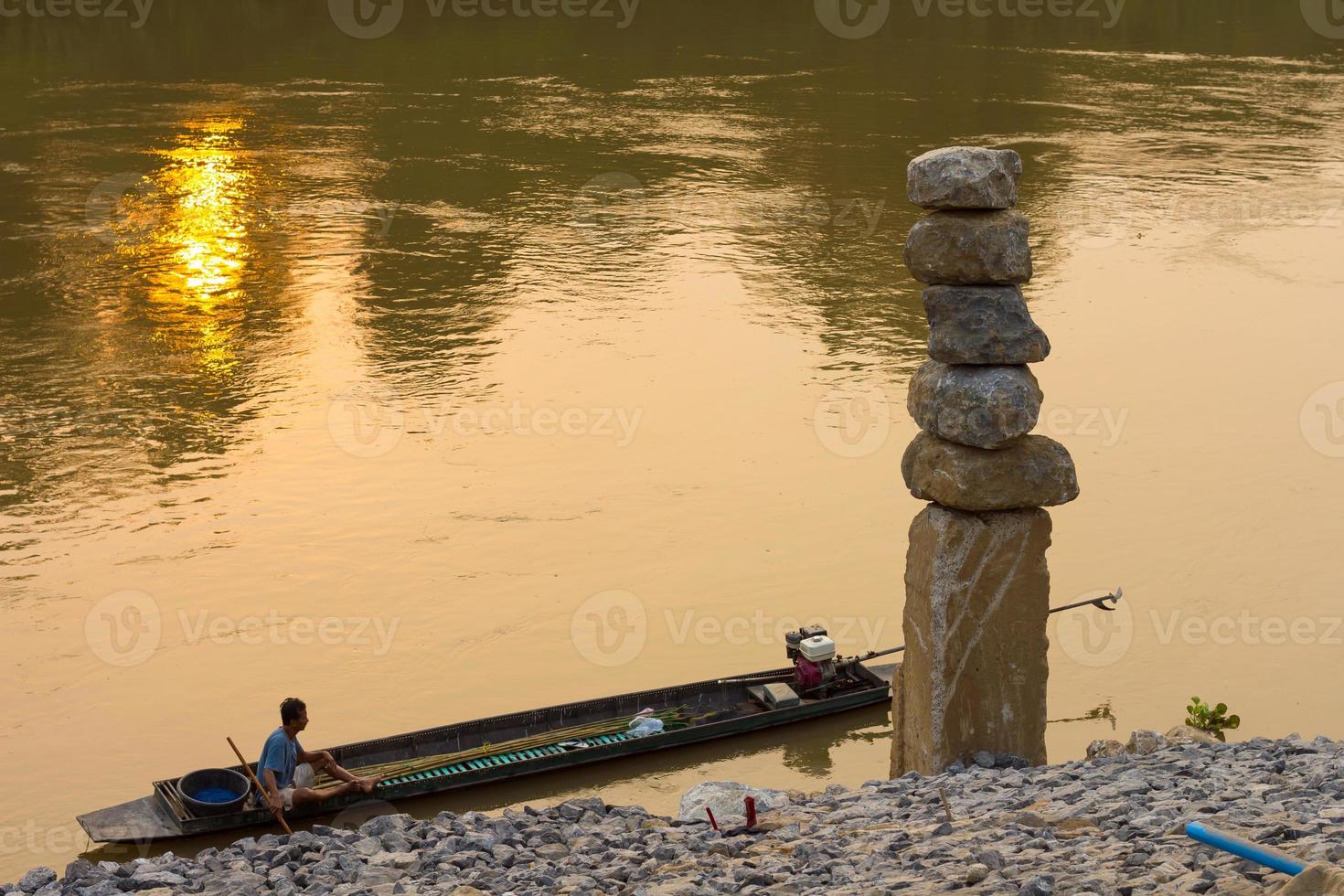 Large rocks stacked. photo