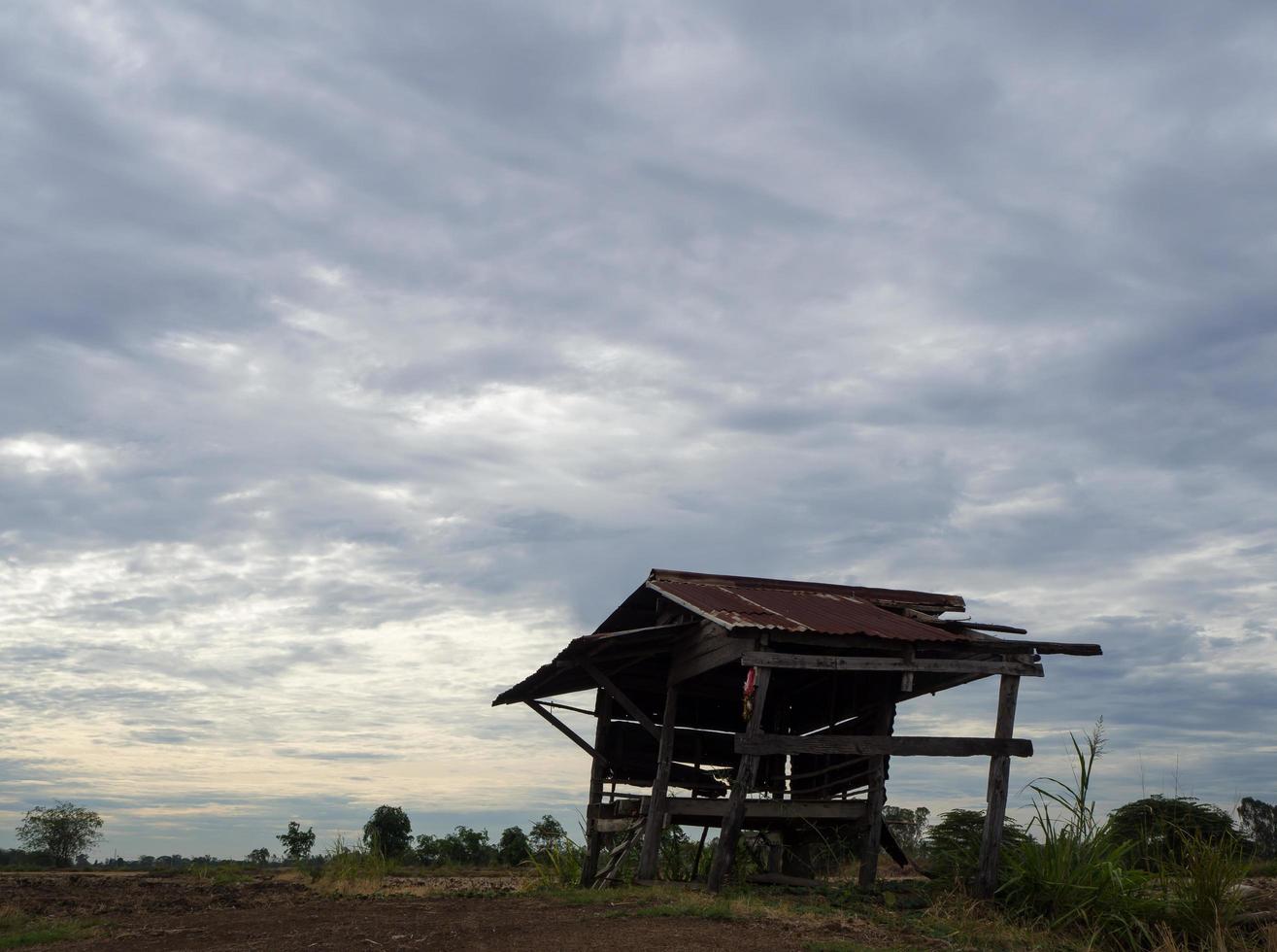 Cottage with cloudy. photo