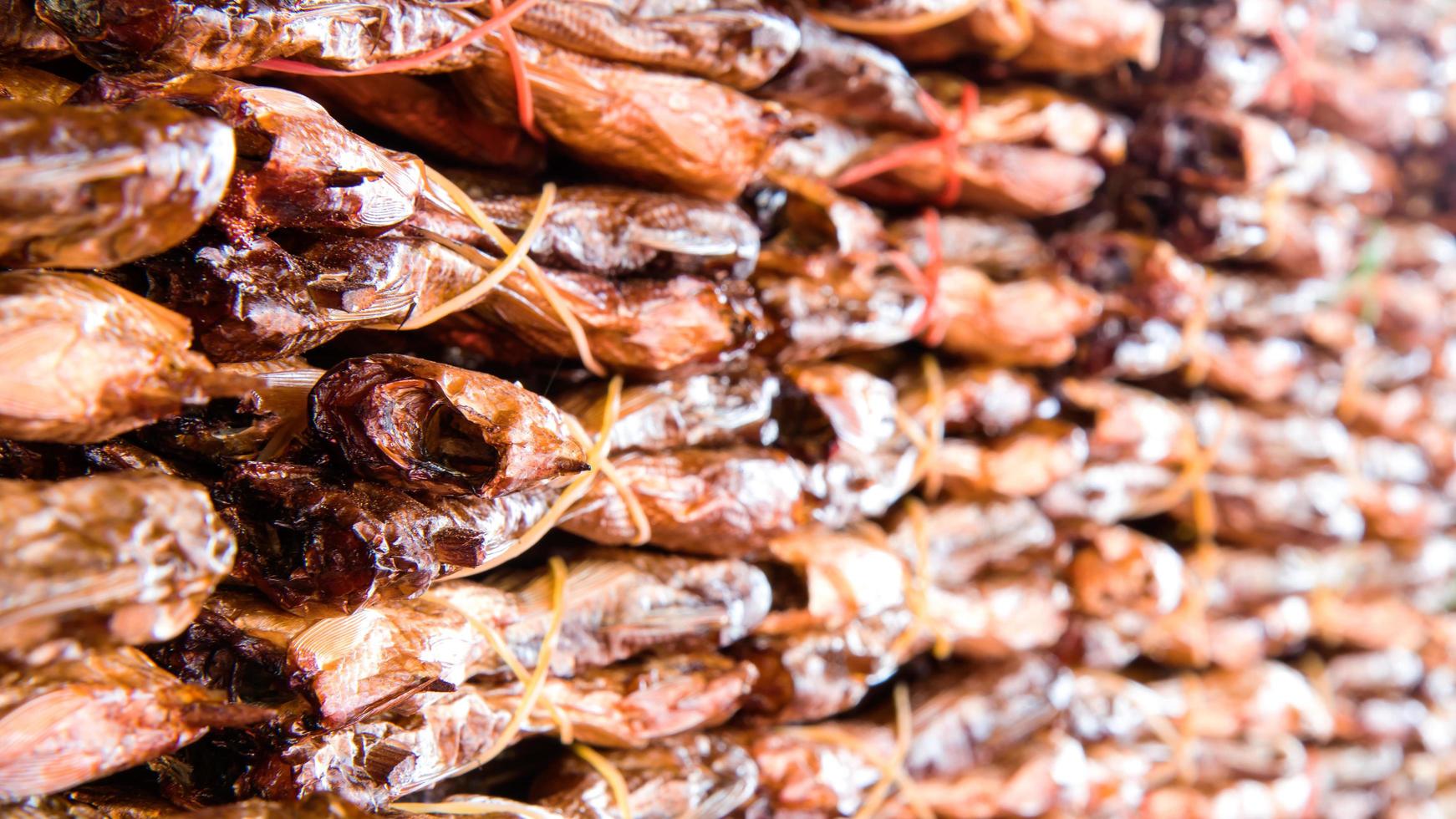 Dried bundles stacked. photo