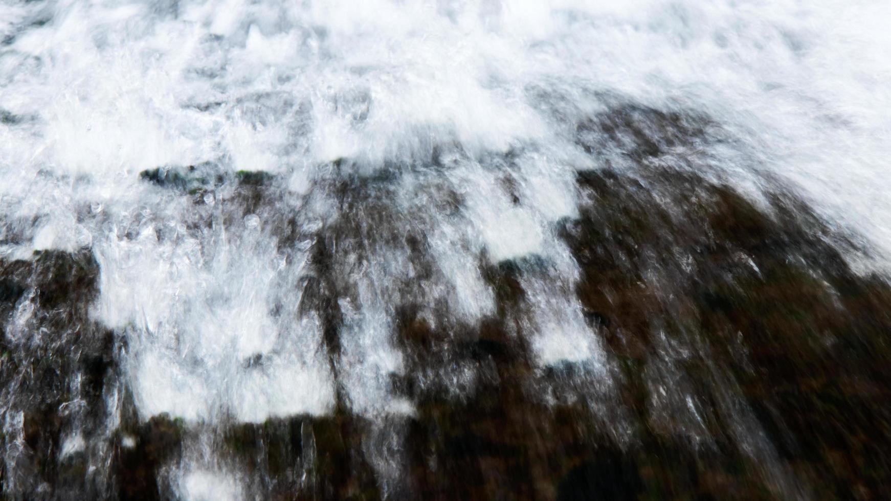 Surface water flowing torrent. photo