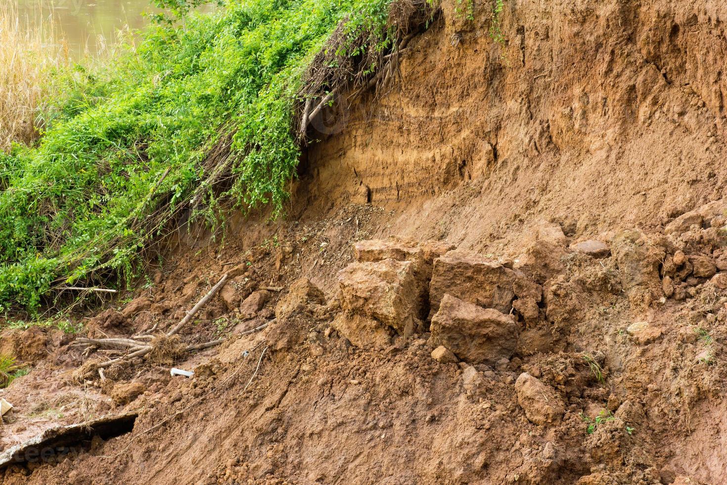 Coastal erosion, land slides. photo