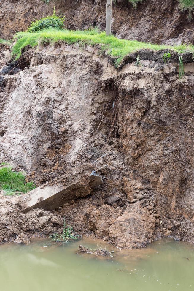 Landslide from coastal erosion. photo