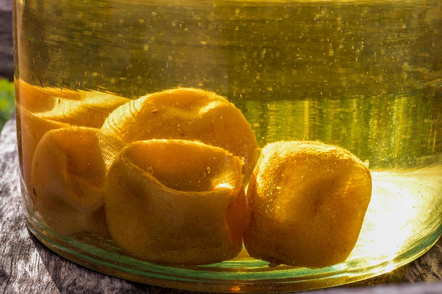 Salted pickled lime in a dozen. photo
